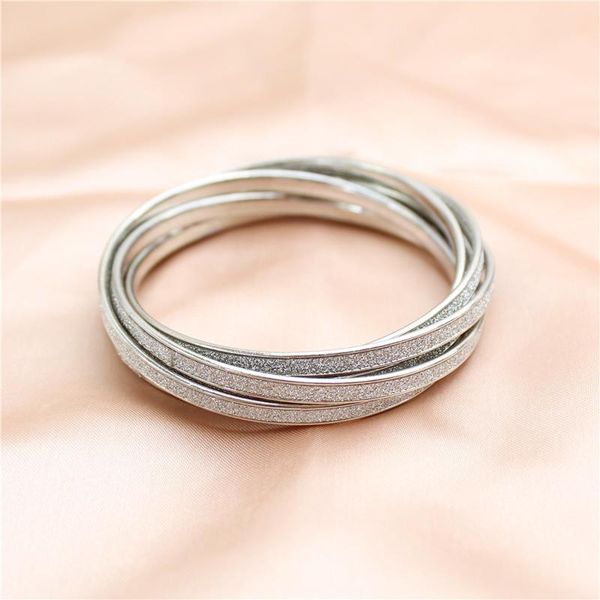 

charm bracelets 6.5cm big round statement glitter gold color multilayer twisted punk bracelet bangles for women female fashion, Golden;silver
