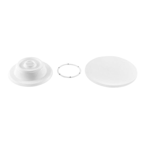 

inch 306Â° rotating cake turntable for home kitchen pp hard diy baking tool with bottom anti-skid pad 2 scraper & pastry tools