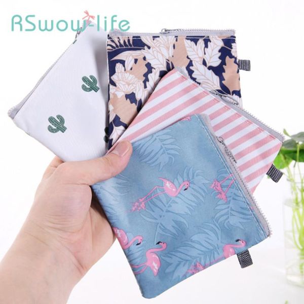 

storage bags zipper sanitary napkin bag small waterproof purses pad pouch reusable