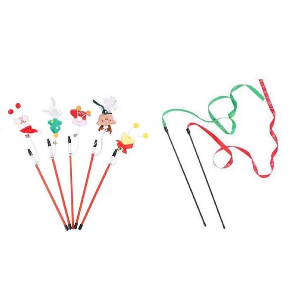 

7pcs cat interactive toys funny sticks play plush pet supplies