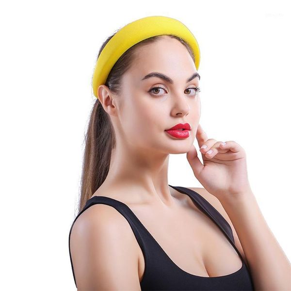 

sponge ring fashion headwear decoration makeup solid color daily soft hair hoop accessories wide headband women thicken1