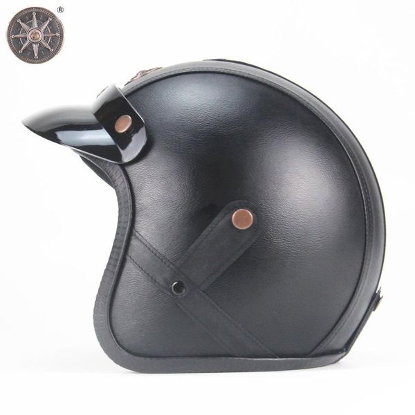 

retro helmet casco moto motorcycle classic electricbike leather cruise half accessories cascos helmets