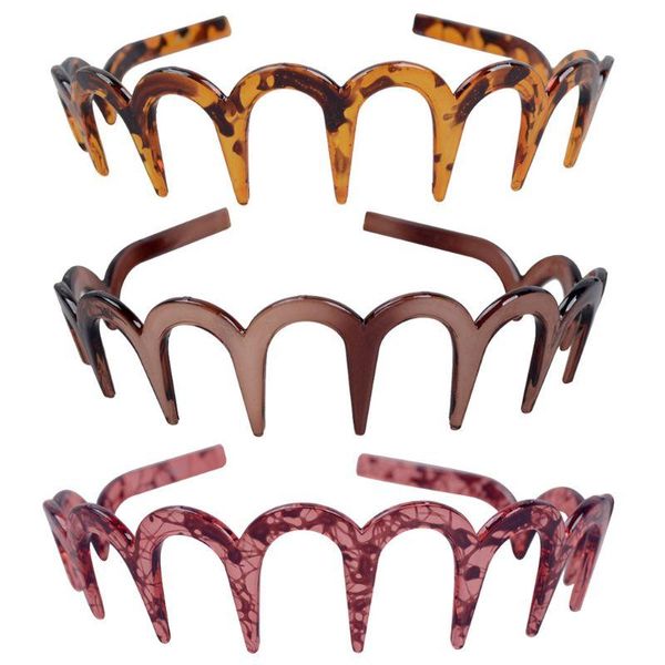 

hair clips & barrettes stable brown acrylic sharks tooth comb headband for women jewelry, Golden;silver