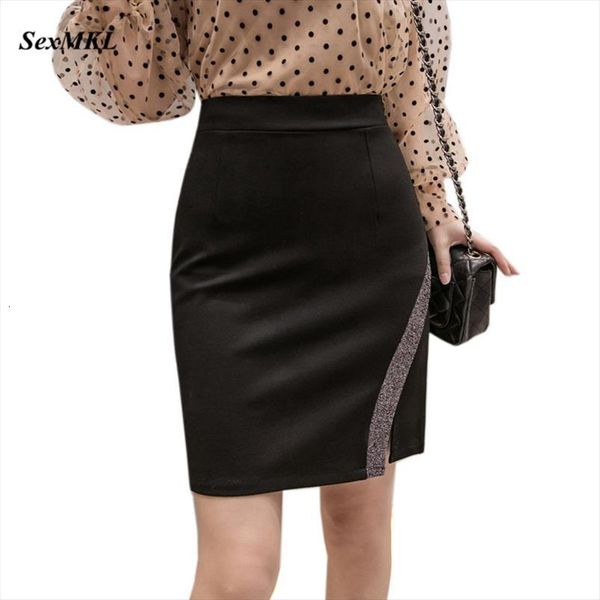 

faldas mujer moda plus size womens skirt black high waist office korean slim women mini summer jupe femme