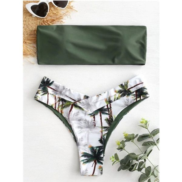 

2021 new bikini sports swimsuit pants conservative high waist women, White;black