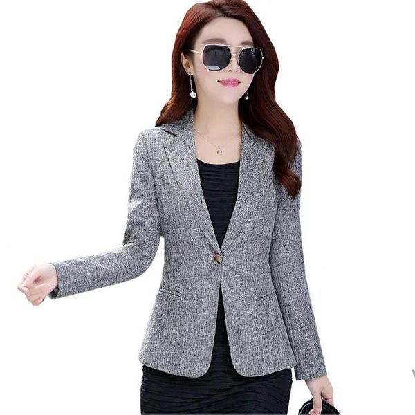 

fashion short slim blazers women autumn long-sleeved suit jacket one button female business notched blazer coat women's suits &, White;black