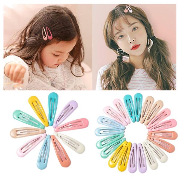 

hair accessories 10/20pcs/set water droplets clips candy color sweet geometric women girls hairpin barrettes ornament gift, Slivery;white