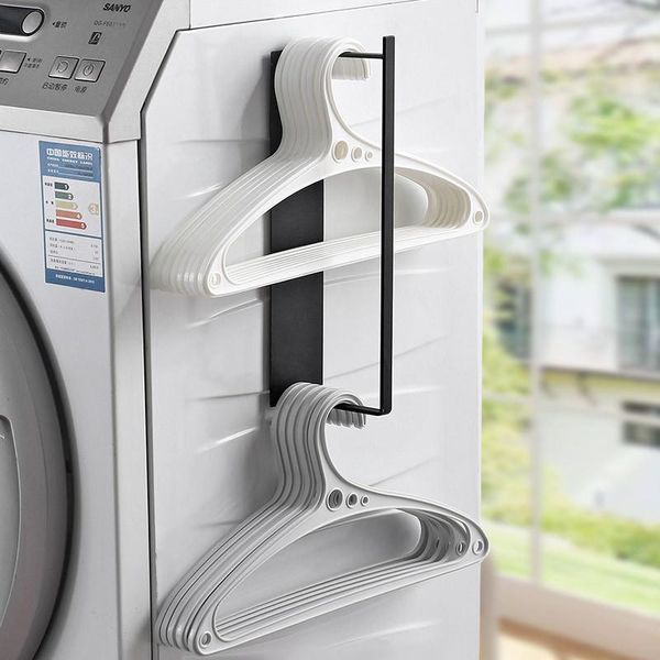 

towel racks clothes hanger storage wall hanging balcony hole multifunctional magic folding finishing support household