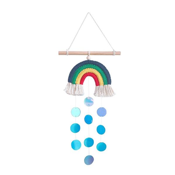 

tapestries portable wood baby room bedroom universal for kids party supplies cute home decor gift ornaments po prop rainbow wall hanging