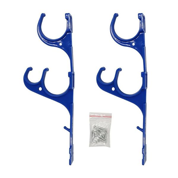 

life vest & buoy 2pcs triple-hook pool hangers with mounting screws swimming cleaning accessories triple hooks sea tackle