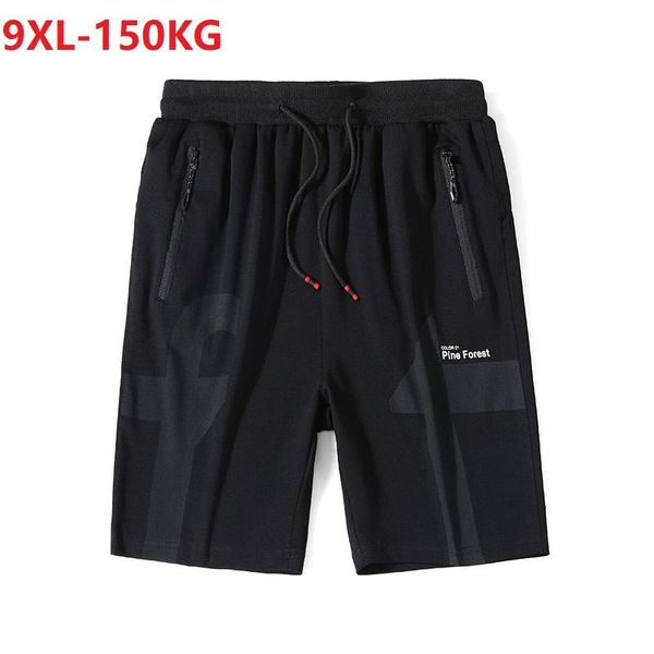 

men's shorts summer autumn men quick dyr breathable plus size 7xl 8xl 9xl sports geometry letter oversize elasticity 54, White;black