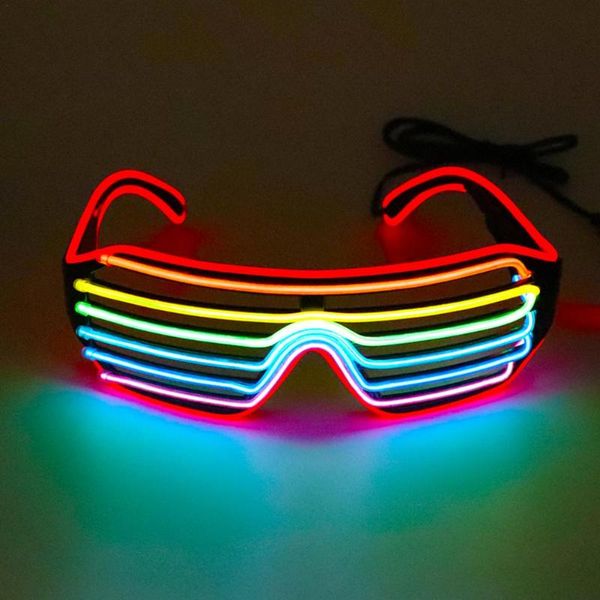 

party decoration colorful blinds modes flash el glasses luminous lighting glowing dj classic carnival dance decor