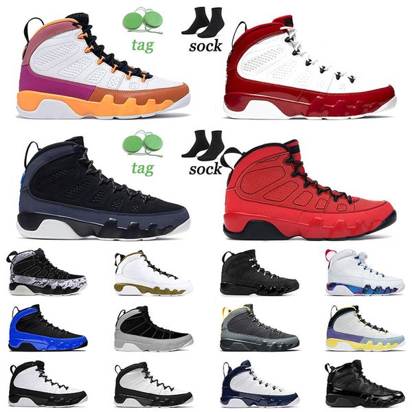 

jumpman 9 9s basketball shoes oregon ducks space jam universty blue particle grey unc iridescent racer blue womens sports sneakers mens trai