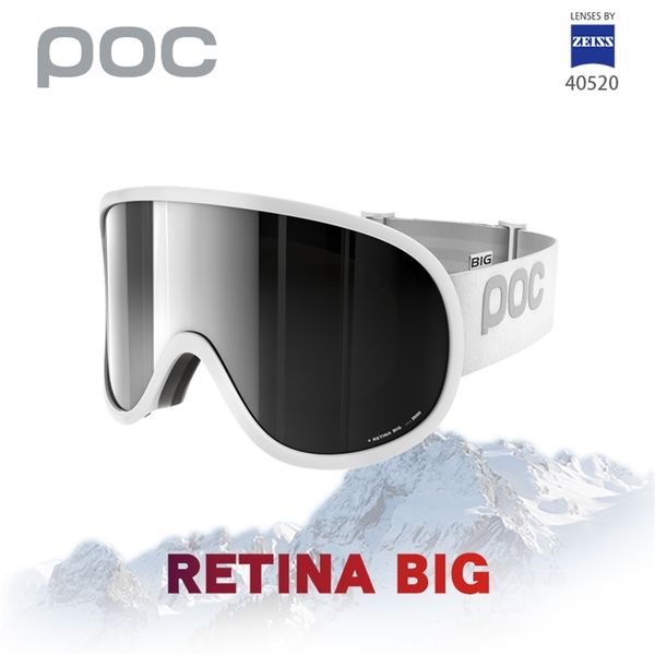 

original poc brand retina ski goggles double layers anti-fog big ski mask glasses skiing men women snow snowboard clarity 220110
