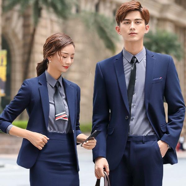 

men's suits & blazers suit professional and women's uniform 4s shop tooling sales department spring summer vest, White;black