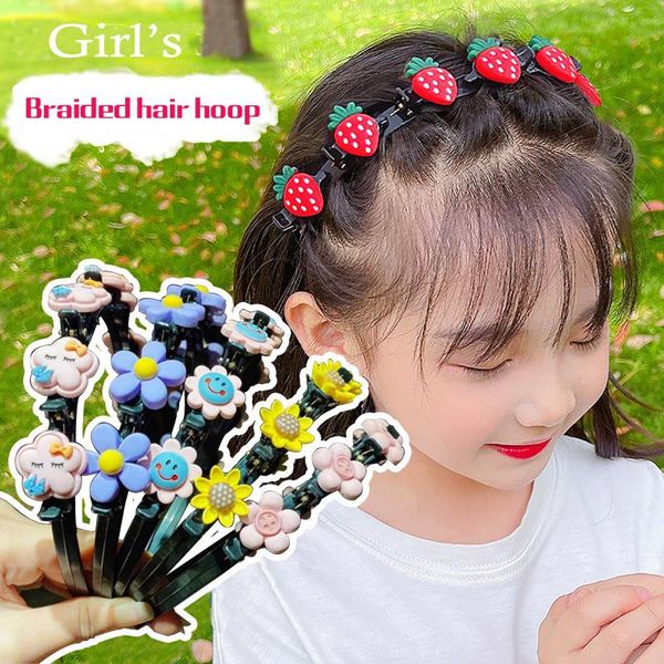 

hair accessories girls cute cartoon flower wave hairbands children kids lovely decorate headband hoops fashion, Slivery;white