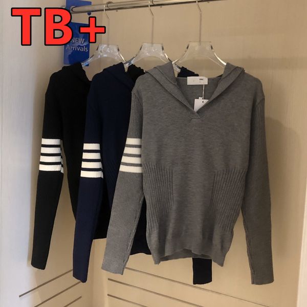

tb 21 early autumn new corset hooded sweater celebrities are thin and easy to match with women's long sleeved sweater, White;black