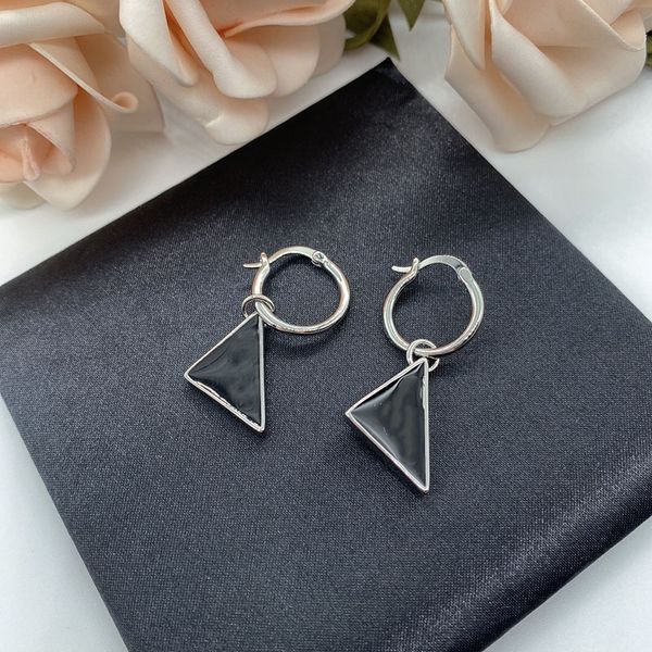 

designer earrings jewlery luxury letter p triangle classic fashion women mens earrings stud hoops earring designers mens gift d2109075hl, Golden