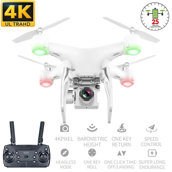 

drone quadrocopter with hd camera rc helicopters 4k profissional adjustable headless mode drones