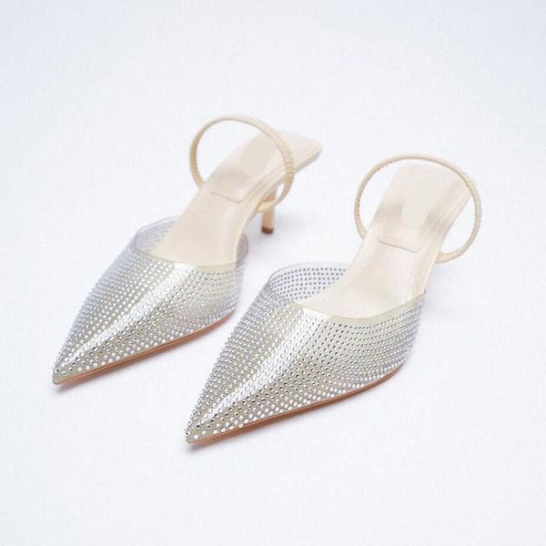 

slippers cover toe soft mules for women 2021 shoes thin heels shallow comfort pointed high slip-on rubber casual pu basic l, Black
