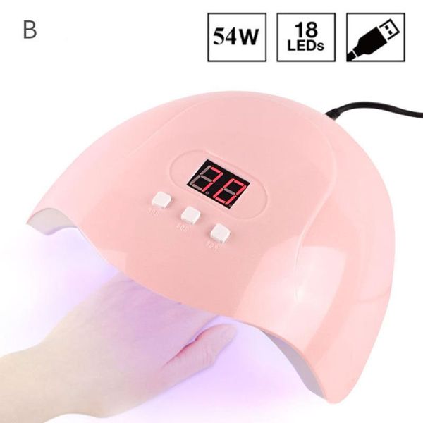 

nail dryers tools timer uv led salon machine double light source gel polish lamp manicure dryer portable potherapy fast curing