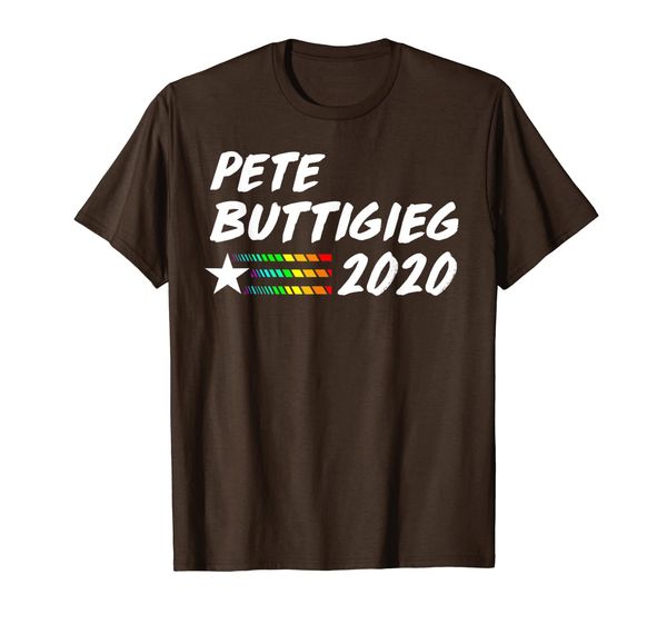 

pete buttigieg president 2020 lgbt rainbow men women t-shirt, White;black