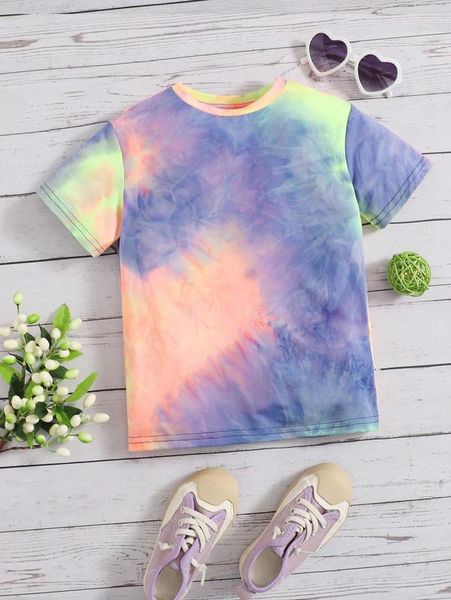 

baby girl tie dye dress she, Red;yellow