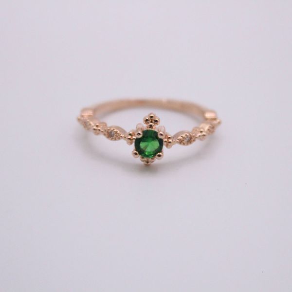 

jewelry fashion simple micro diamond rose gold ring for women, Black