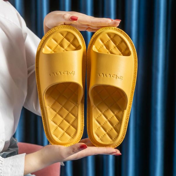 

hole leaking slippers women bathroom shoes slides anti-slip summer indoor home household bath sandals men, Black