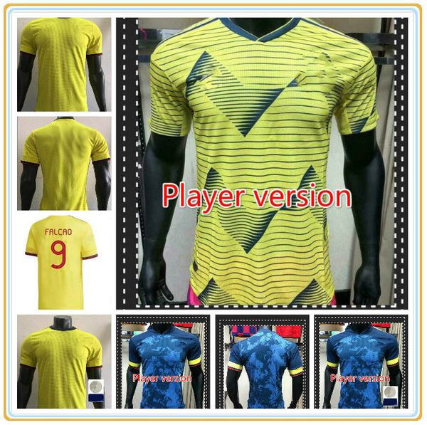

2021 2022 player version soccer jerseys 21 22 falcao #9 men camiseta de futbol james cuadrad valderrama football shirts, Black