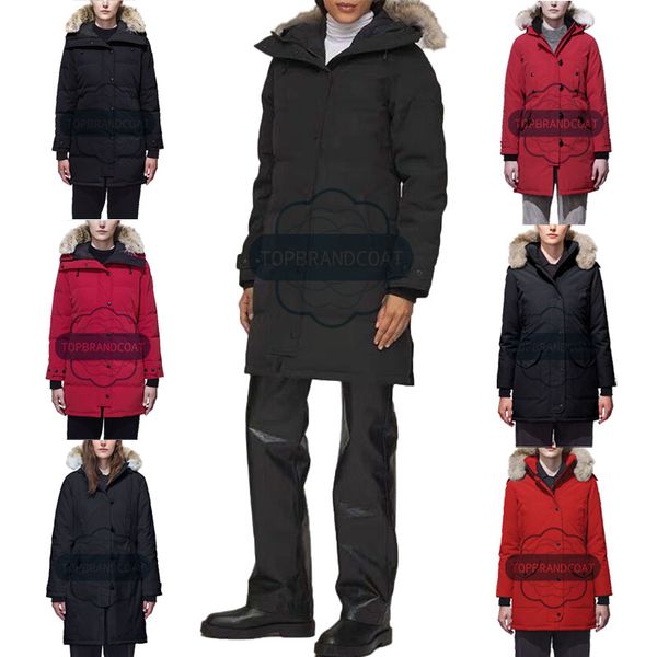 

winter down jacket real wolf fur cg female montbello coat red down jacket luxury women fusion version shelburne parker, Black