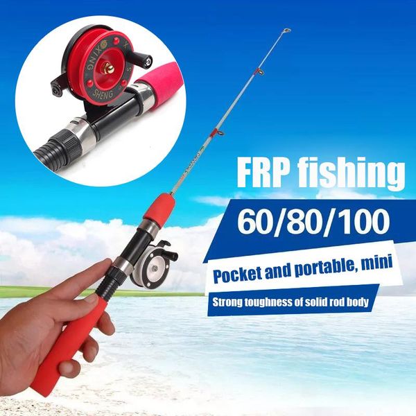 

fishing rod ice sea straight spinning short portable gear drop boat rods
