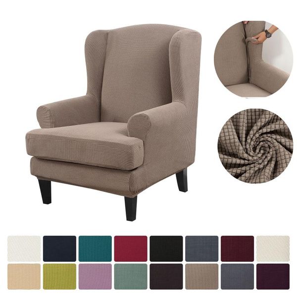 

chair covers 1pc waterproof sloping arm back cover elastic armchair wingback wing sofa stretch protector