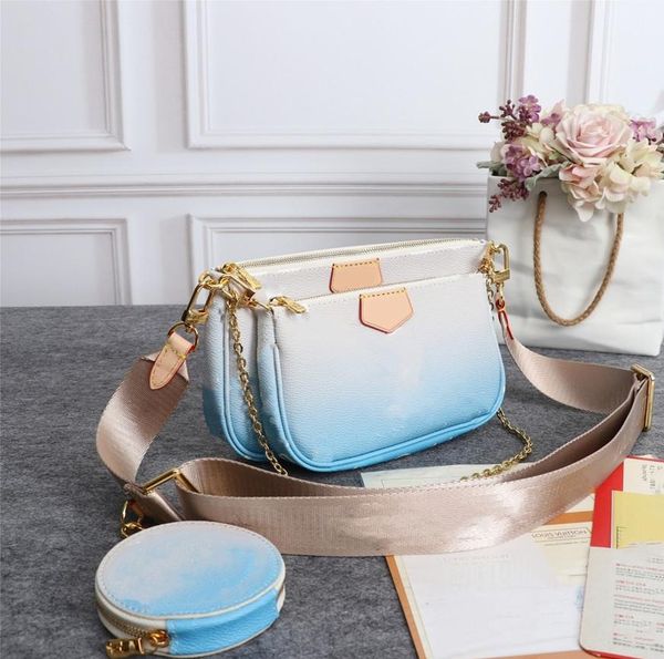 

3 pieces/set favorite multi pochette accessories handbag purse pu leather shoulder crossbody bag ladies purses