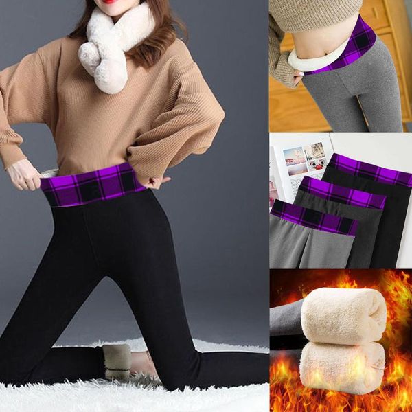 

women's leggings 4xl plus size casual printed women fashion female span ladies high waist keep warm long pants, Black