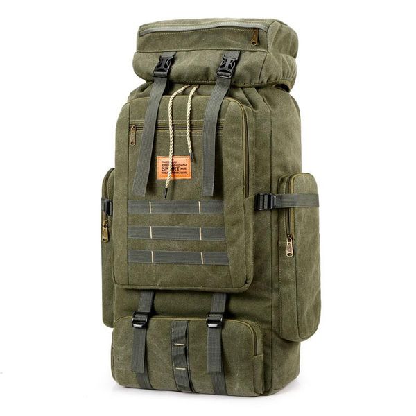 

backpack canvas travel bag men's outdoor sport trekking camping large capacity luggage rucksack multi functional hiking knapsack bags