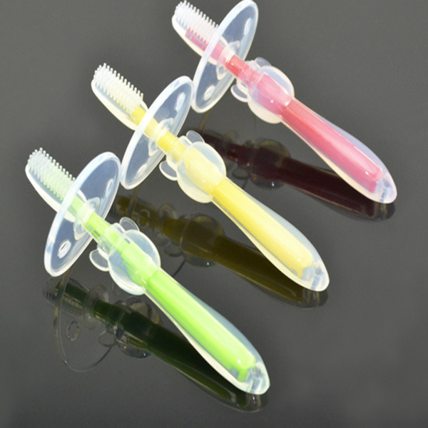 

1pc kids soft silicone training toothbrush baby children dental oral care tooth brush tool baby kids teething teether