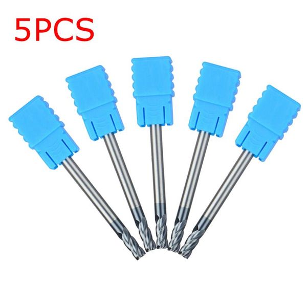 

professional drill bits 5pcs end mill carbide spiral cutter 4 flutes 4mm cutting dia 50mm home garden supplies