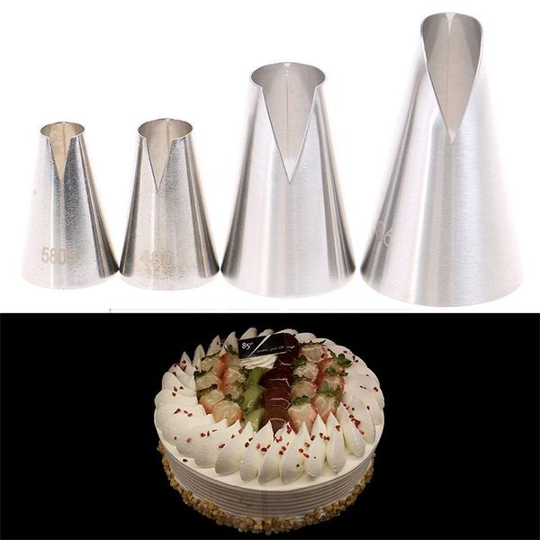 

baking & pastry tools 4 pcs santa ana decorated mouth dumpling russian icing piping nozzles stainless steel decorating tip cake cupcake