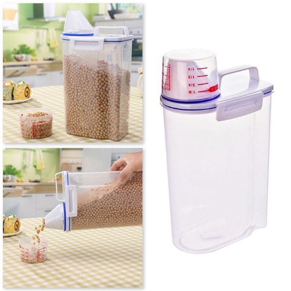 

storage bottles & jars sealed rice barrel moisture proof box household kitchen flour saving wheel bucket stocks holder food grain organizer