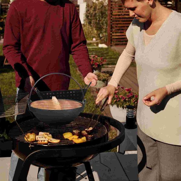 

pans 2pcs japanese style hanging pots cooking pot cast iron (assorted color)