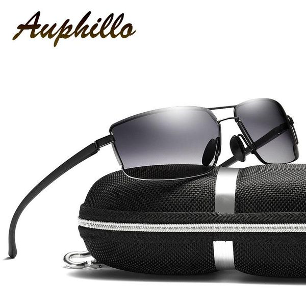 

sunglasses mens designer male square rimless sun glasses for men polarized driving uv400 gafas de sol 128, White;black