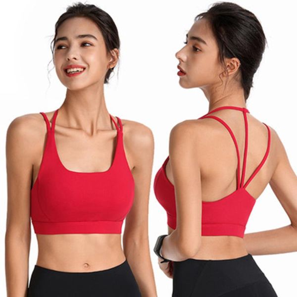 

women's plus size bra hollow beauty back sports gather shockproof fitness yoga underwear outfit