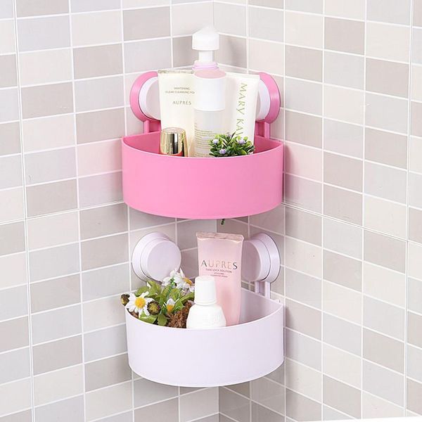 

bathroom corner storage rack organizer shower wall shelf with suction cup home kitchen shelves wy418