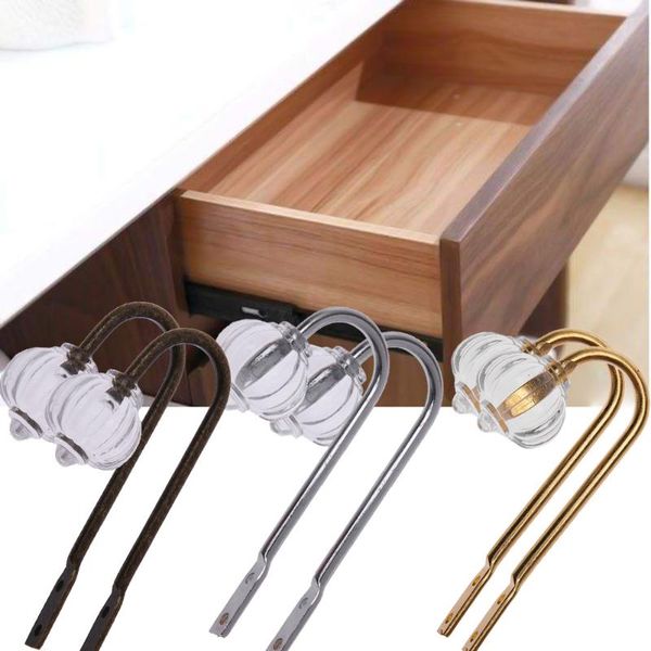 

2pcs closet drawer handles metal stainless steel handle crystal curtain hook rustic household door accessory hooks & rails