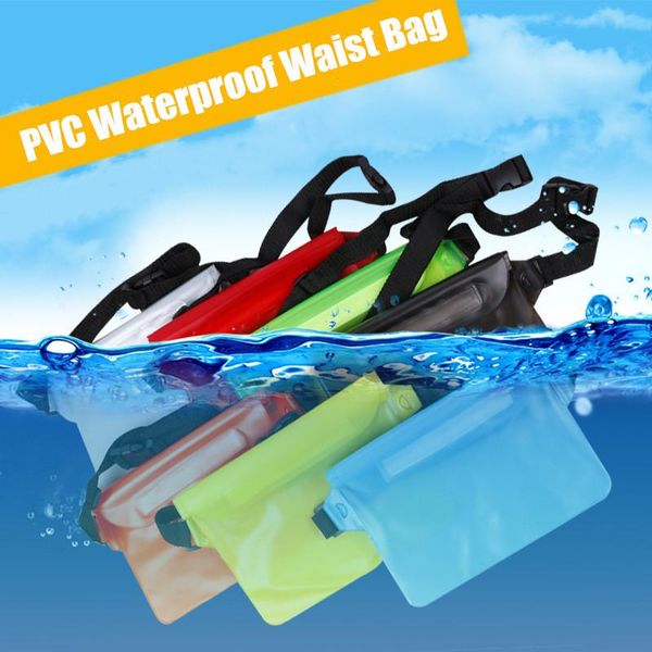 

storage bags 1pc pvc waterproof swimming drifting diving waist bag underwater dry shoulder backpack belt pocket pouch for phone pad