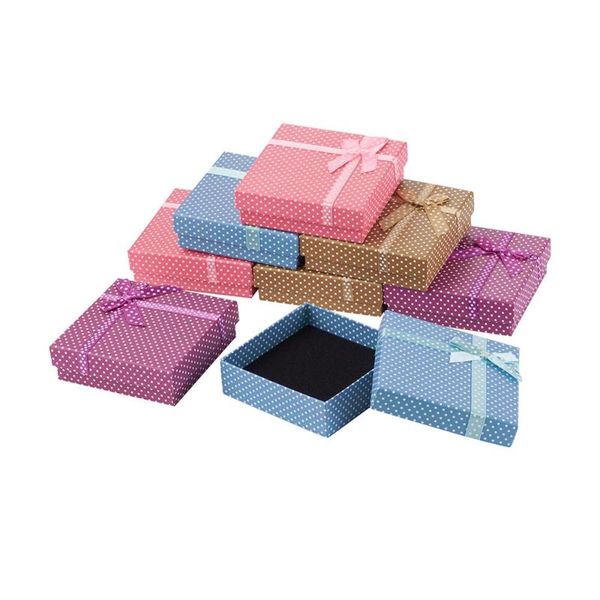 

jewelry pouches, bags pandahall 12pcs set box square gift with bowknot for necklaces earrings rings packaging mixed color 9x9x3cm 9x7x3cm, Pink;blue