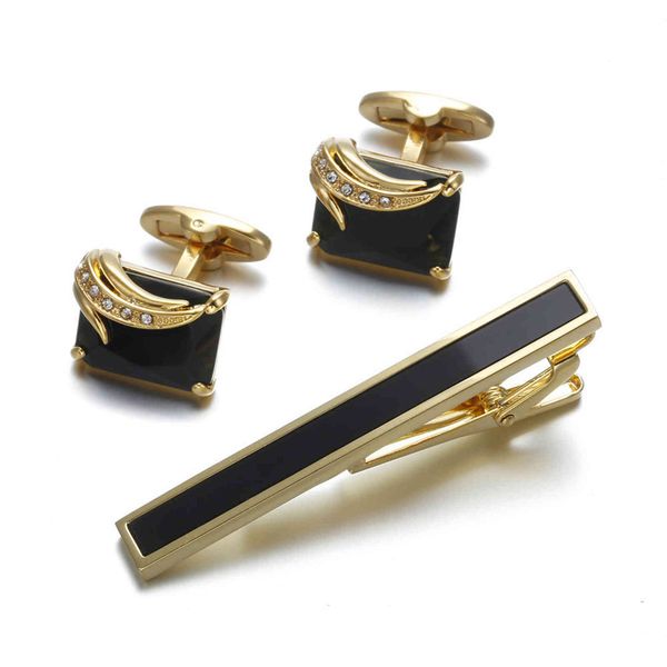 

fashion gentleman tie clip cufflinks gold inlaid 126, Silver;golden