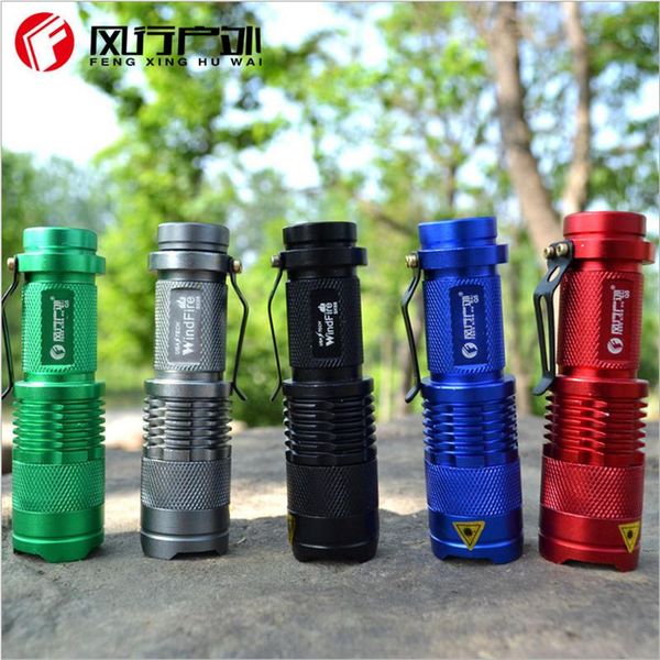 

lampe torche militaire camping zoom mini 14500 rechargeable battery flash light flashlights torches