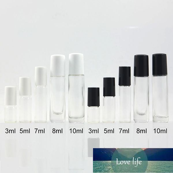 Rolo de vidro 3ml 5ml 7ml 10ml na garrafa transparente vazio composição Perfume Rolo de óleo essencial Recipiente de viagem livre